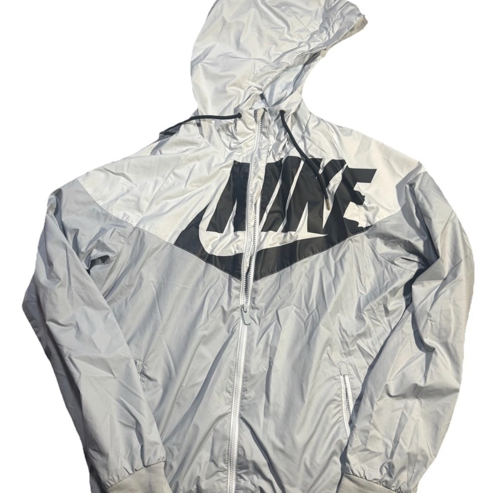 Rare VTG 80s Nike Windrunner GX1 Windbreaker Jacket Gray White Nylon (M)